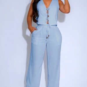 Light Blue Women's Jumpsuit